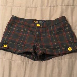 JOHNSON ALL WOOL with silk lining mini shorts